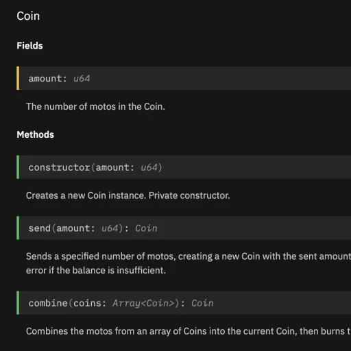 On-chain source code and package documentation through Aldea's explorer.